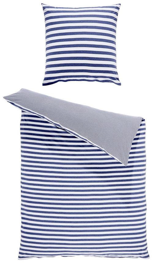 WENDEBETTWÄSCHE Jersey 155/220 cm  - Blau, KONVENTIONELL, Textil (155/220cm) - Bio:Vio