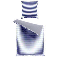 WENDEBETTWÄSCHE 200/200 cm Jersey  - Blau, KONVENTIONELL, Textil (200/200cm) - Bio:Vio