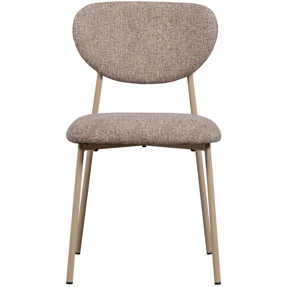 STUHL-SET 2 Stück  in Eisen Webstoff  - Sandfarben, MODERN, Textil/Metall (46/77/56cm) - Livetastic