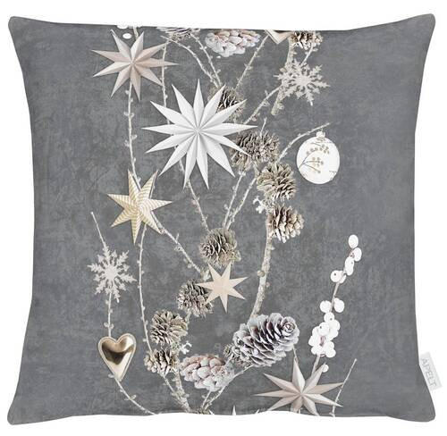 KISSENHÜLLE Winterwelt 46/46 cm  - Grau, Basics, Textil (46/46cm) - X-Mas
