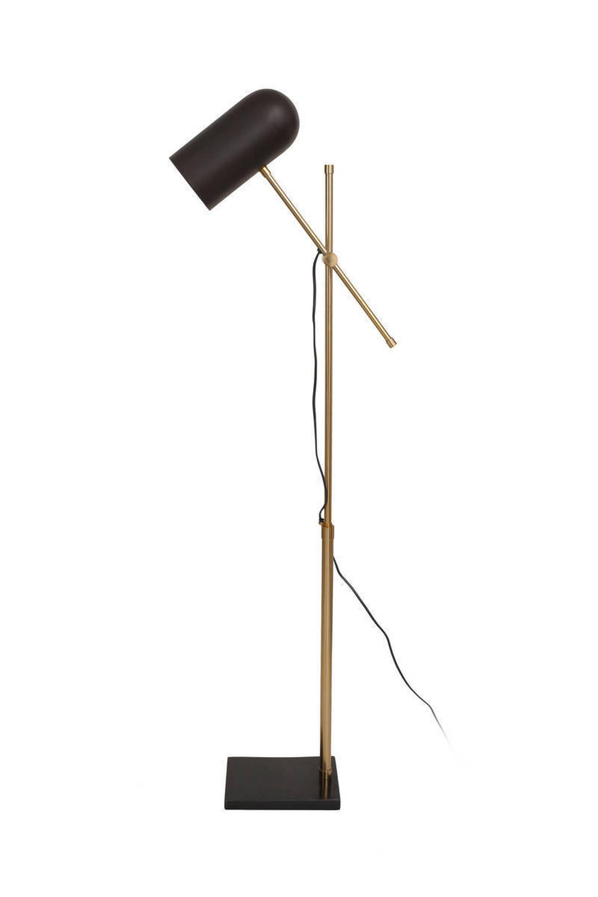 STEHLEUCHTE - Goldfarben/Braun, Trend, Kunststoff/Stein (58/138/18cm) - Kayoom