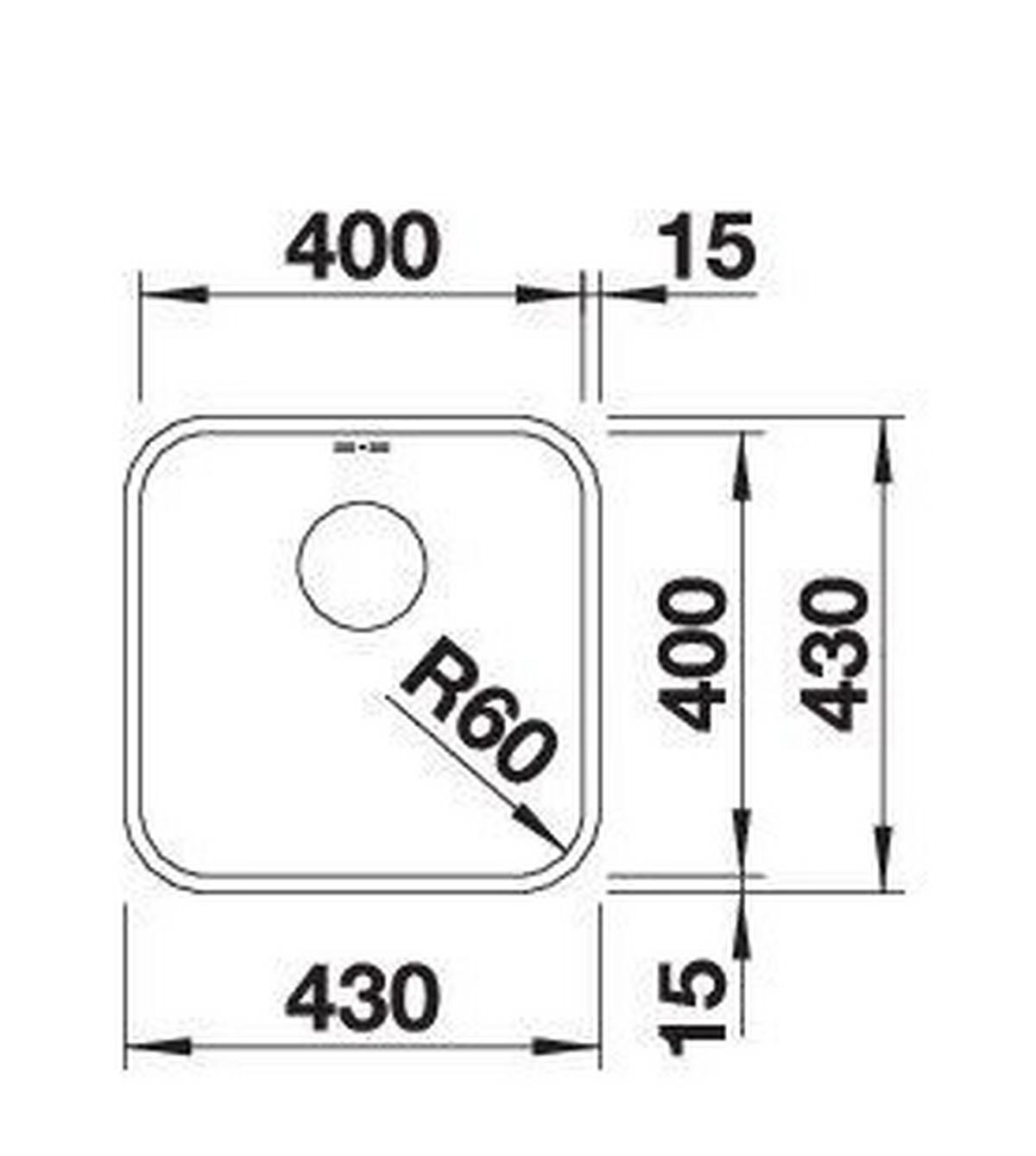 SPÜLE 518201  - Edelstahlfarben, Basics, Metall (43/17,5/43cm) - Blanco