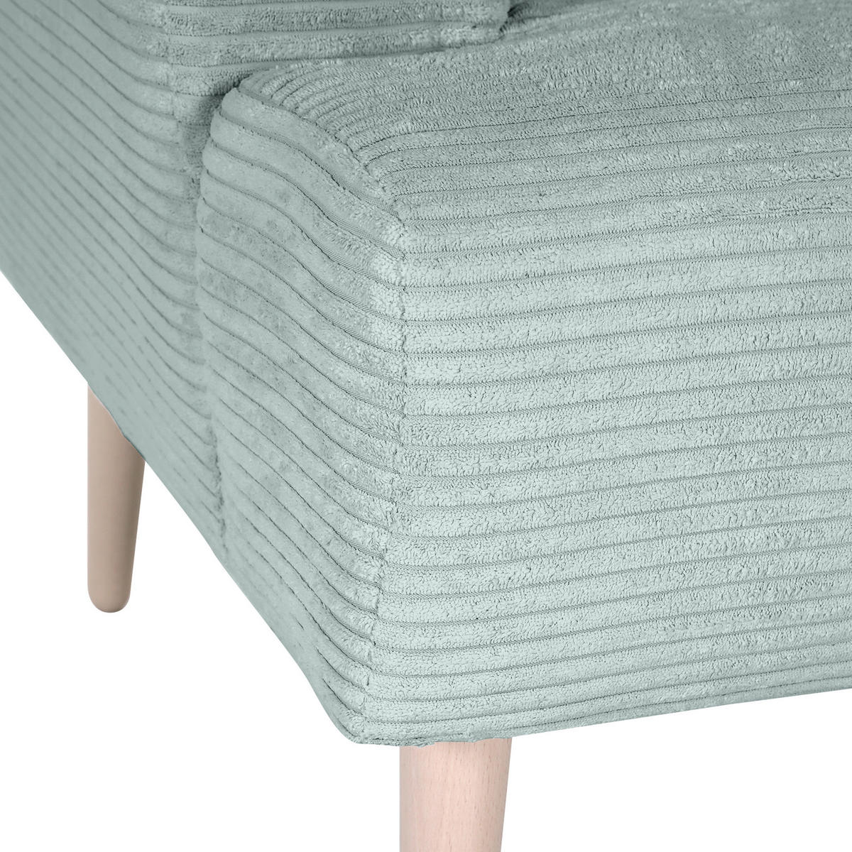 SESSEL Cord Hellblau    - Buchefarben/Hellblau, Design, Holz/Textil (85/71/80cm) - Hom`in