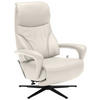 RELAXSESSEL in Leder Creme  - Creme/Schwarz, Design, Leder/Metall (75/106/88cm) - Dieter Knoll