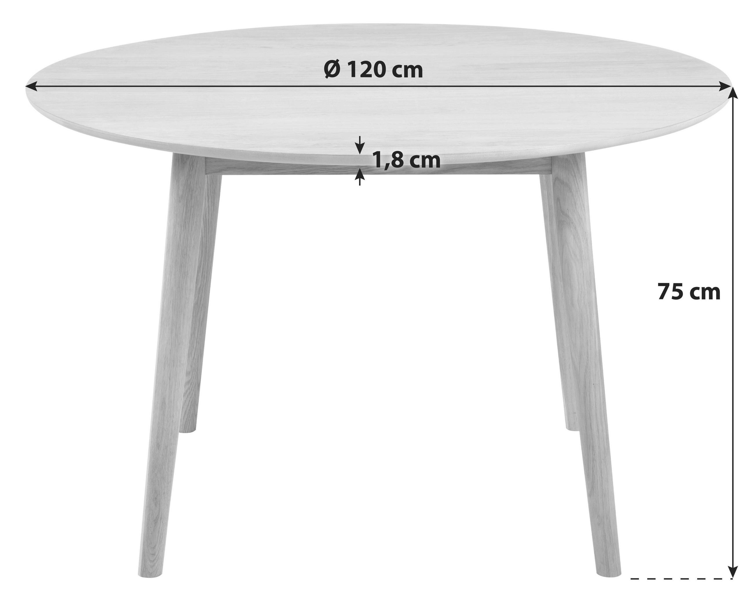 ESSTISCH in Holz, Holzwerkstoff 120/120/75 cm - Eichefarben, Design, Holz/Holzwerkstoff (120/120/75cm) - MID.YOU