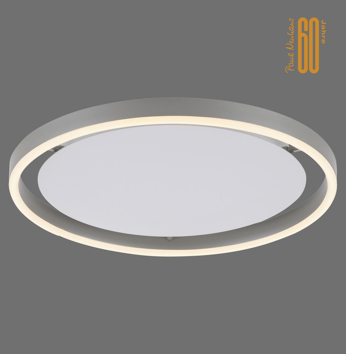 LED-DECKENLEUCHTE 39,3/39,3/5,3 cm   - Alufarben, Design, Kunststoff/Metall (39,3/39,3/5,3cm)