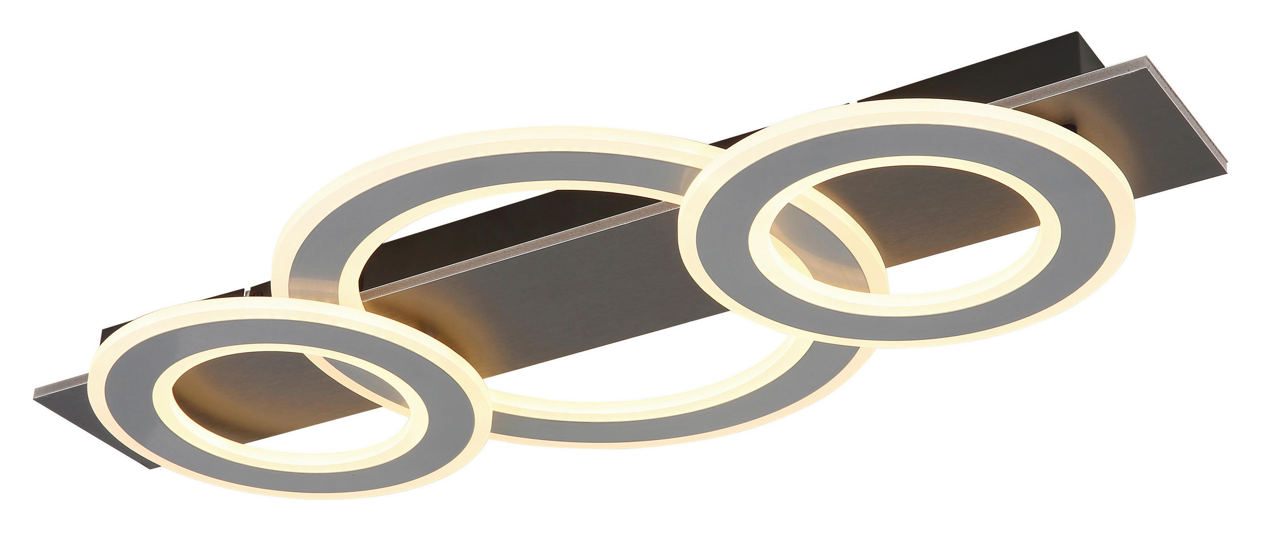 LED-DECKENLEUCHTE    73/35/7 cm  - Anthrazit/Opal, Design, Kunststoff/Metall (73/35/7cm) - Globo