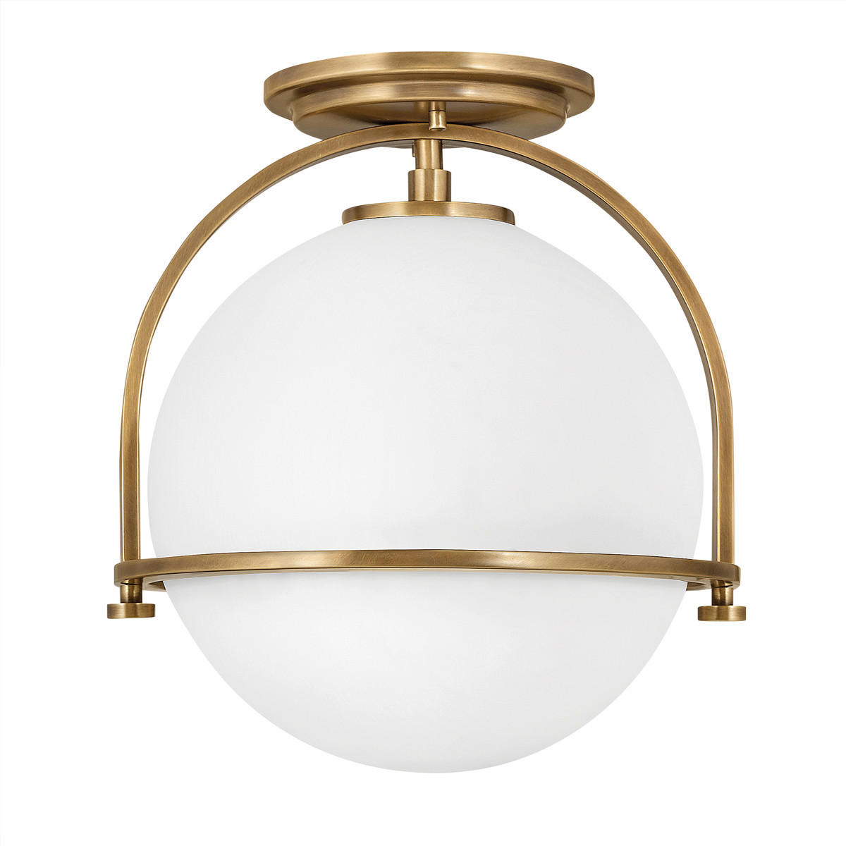 DECKENLEUCHTE Elstead Somerset 28.2/31.8 cm   - Messingfarben, Design, Glas/Metall (28.2/31.8cm) - Elstead Lighting