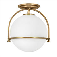 TAKLAMPA Elstead Somerset 28.2/31.8 cm  - mässingsfärgad, Design, metall/glas (28.2/31.8cm) - Elstead Lighting