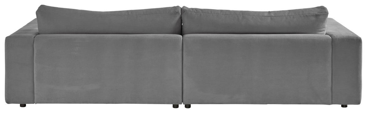 3-SITZER-SOFA in Cord Dunkelgrau  - Dunkelgrau/Schwarz, Design, Kunststoff/Textil (290/86/127cm) - Lomoco