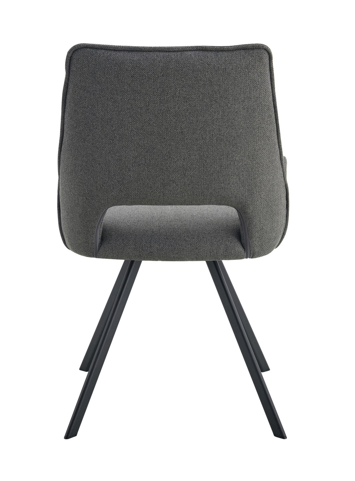 STUHL-SET 2 Stück  in Webstoff  - Anthrazit/Schwarz, MODERN, Textil/Metall (56/91/63cm) - MID.YOU