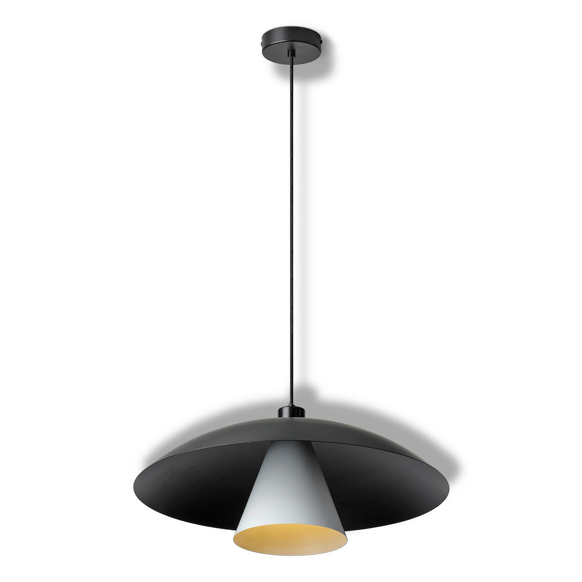 HÄNGELEUCHTE 186/50/125,5 cm  - Schwarz/Weiß, Basics, Metall (186/50/125,5cm) - Osram