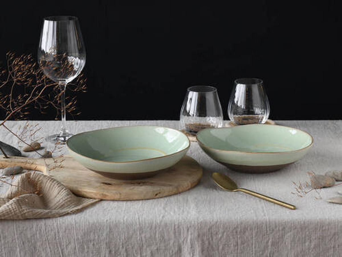 SKÅLSET 2 delar   - salviagrön, Trend, keramik - Creatable