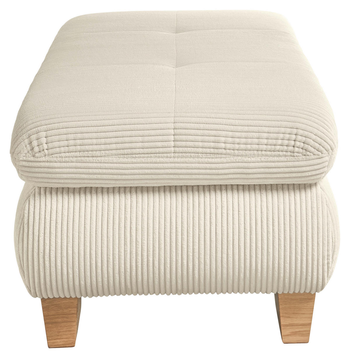 HOCKER Cord Creme  - Eiche Bianco/Creme, KONVENTIONELL, Holz/Textil (129/49/64cm) - SetOne by Musterring