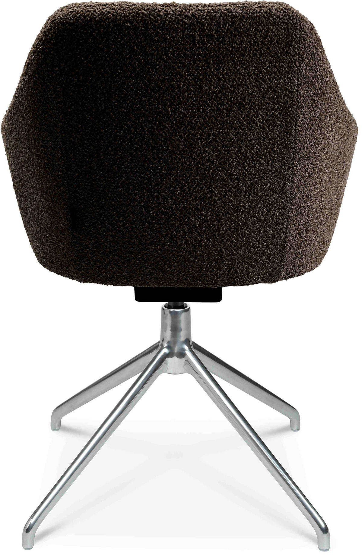 ARMLEHNSTUHL  in Aluminium Flachgewebe  - Dunkelbraun/Alufarben, Design, Textil/Metall (58/81,5-84,5/60cm) - Johann Jakob