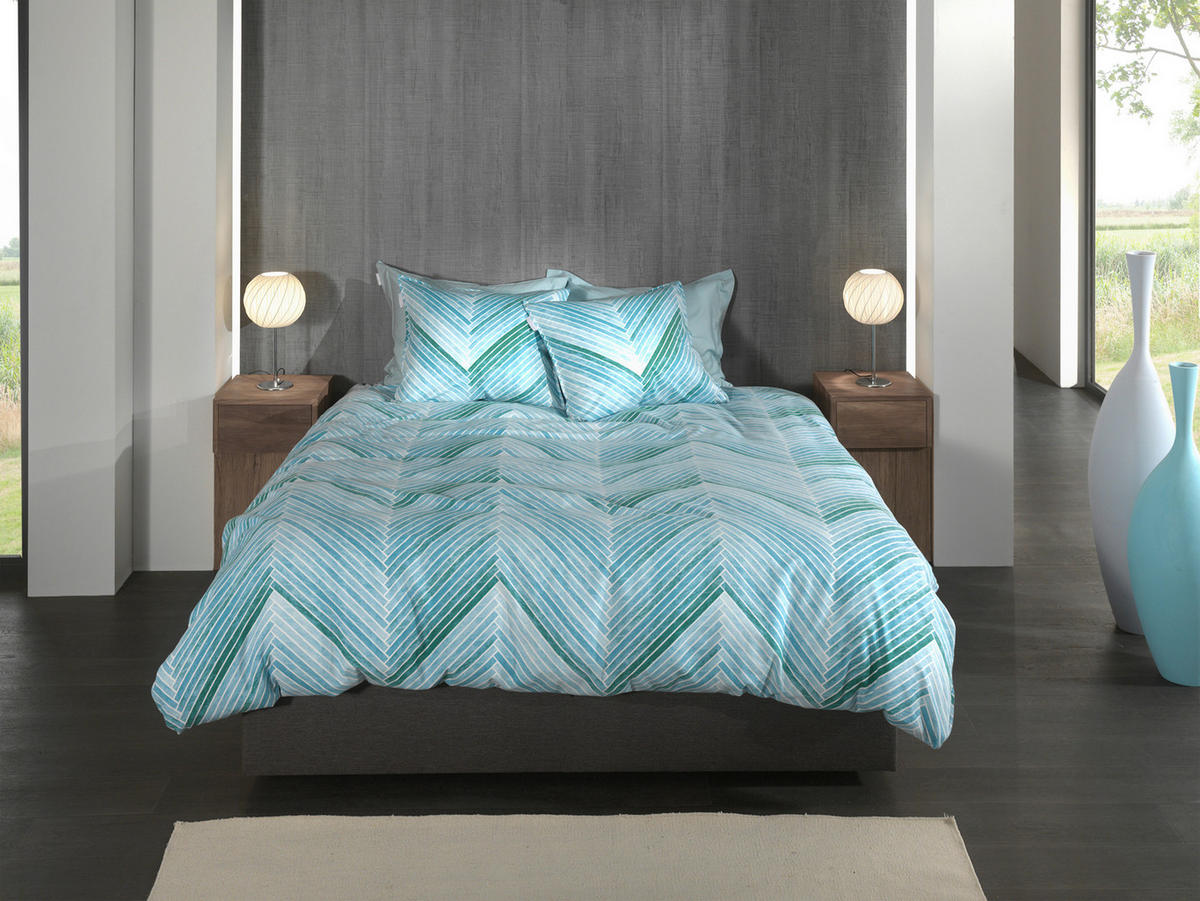 BETTWÄSCHE 2-teilig Vita Flanell 135/200 cm  - Blau, Basics, Textil (135/200cm)