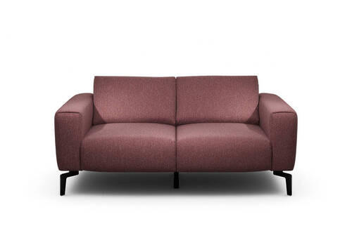 2-SITZER-SOFA in Chenille Rot  - Rot/Schwarz, Design, Textil/Metall (180/86/86-94cm) - SENSOO