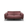 2-SITZER-SOFA in Chenille Rot  - Rot/Schwarz, Design, Textil/Metall (180/86/86-94cm) - SENSOO