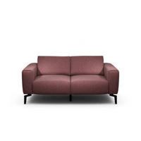 2-SITZER-SOFA in Chenille Rot  - Rot/Schwarz, Design, Textil/Metall (180/86/86-94cm) - SENSOO