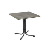 GARTENKLAPPTISCH Metall, Holzwerkstoff quadratisch  - Anthrazit/Grau, Basics, Holzwerkstoff/Metall (80/80/72cm) - Gardenson