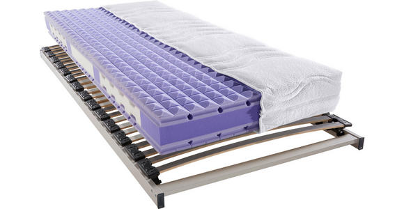 MATRATZENSET 90/200 cm - Anthrazit/Hellgrau, Basics, Holz (90/200cm) - Sleeptex