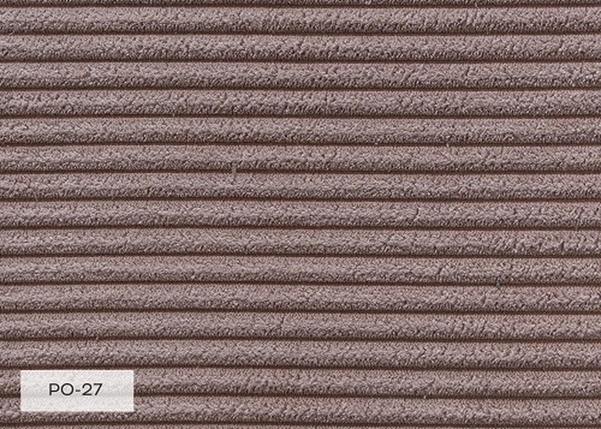 ECKSOFA Altrosa Cord  - Schwarz/Altrosa, Design, Textil/Metall (232/90/154cm) - MID.YOU