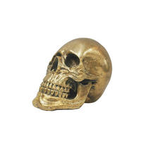 DEKOSCHÄDEL  - Goldfarben, Basics, Kunststoff (20/13/15cm) - Ambia Home