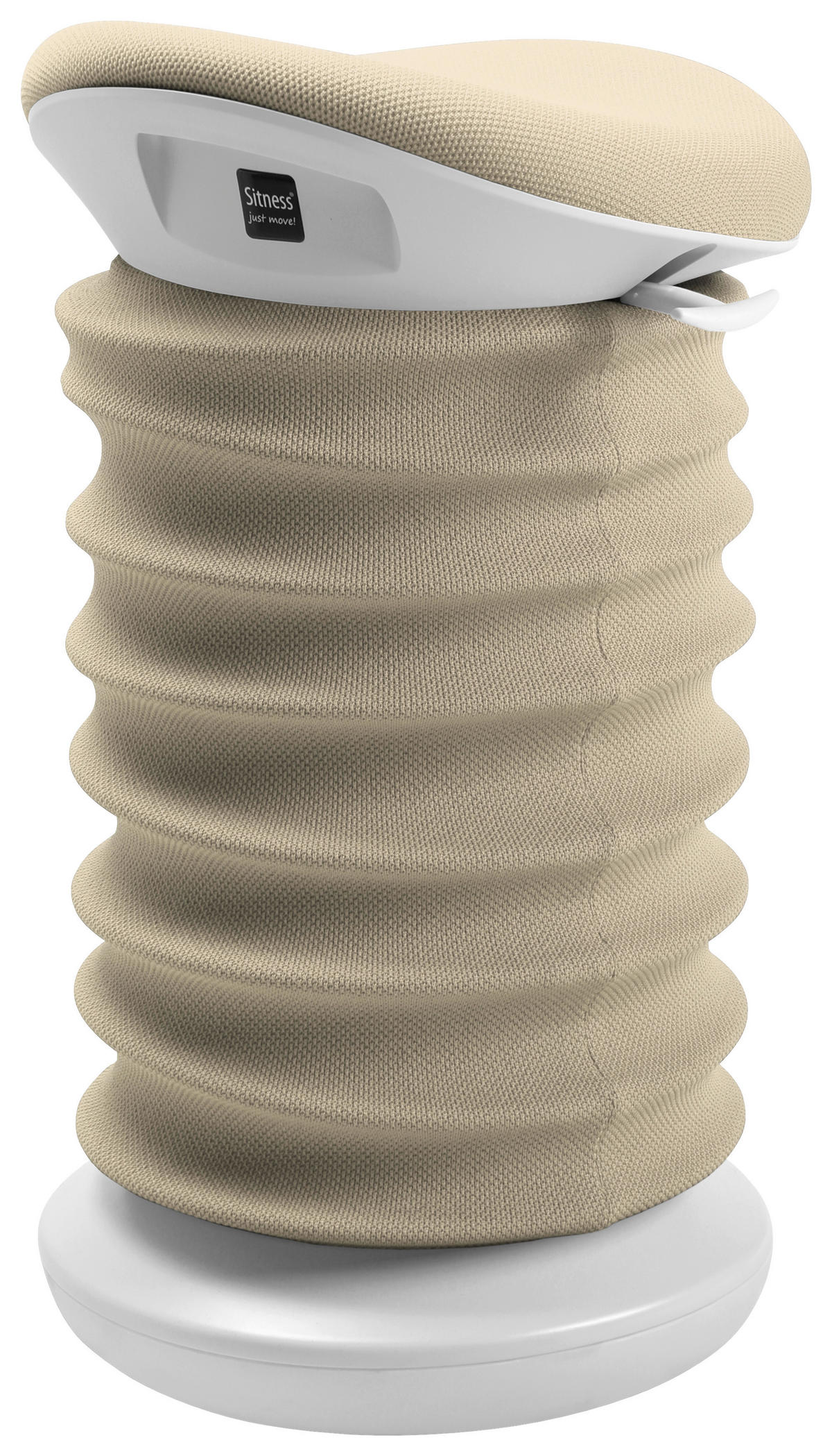 BÜROHOCKER 37,5/53-64/36 cm  - Goldfarben/Weiß, Design, Kunststoff/Textil (37,5/53-64/36cm) - Topstar