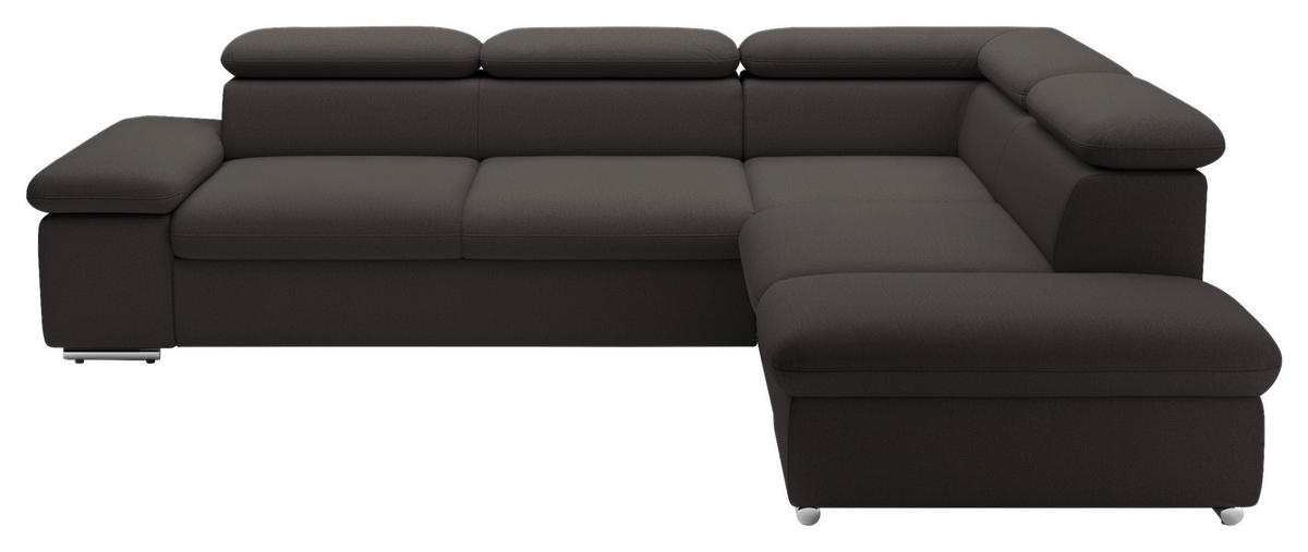 ECKSOFA inkl. Funktion in Flachgewebe Fango  - Fango, Modern, Textil/Metall (274/228cm) - Sit & More