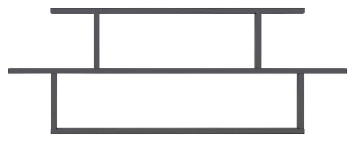 WANDREGAL Anthrazit  - Anthrazit, Design, Holzwerkstoff (120/44,6/14,6cm) - MID.YOU
