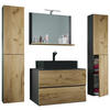 BADEZIMMER 5-teilig  in 147 cm  - Honigeiche/Anthrazit, MODERN, Glas/Keramik (147cm) - MID.YOU