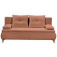 SCHLAFSOFA Webstoff Cognac  - Eichefarben/Cognac, Design, Kunststoff/Textil (202/94/104cm) - Carryhome