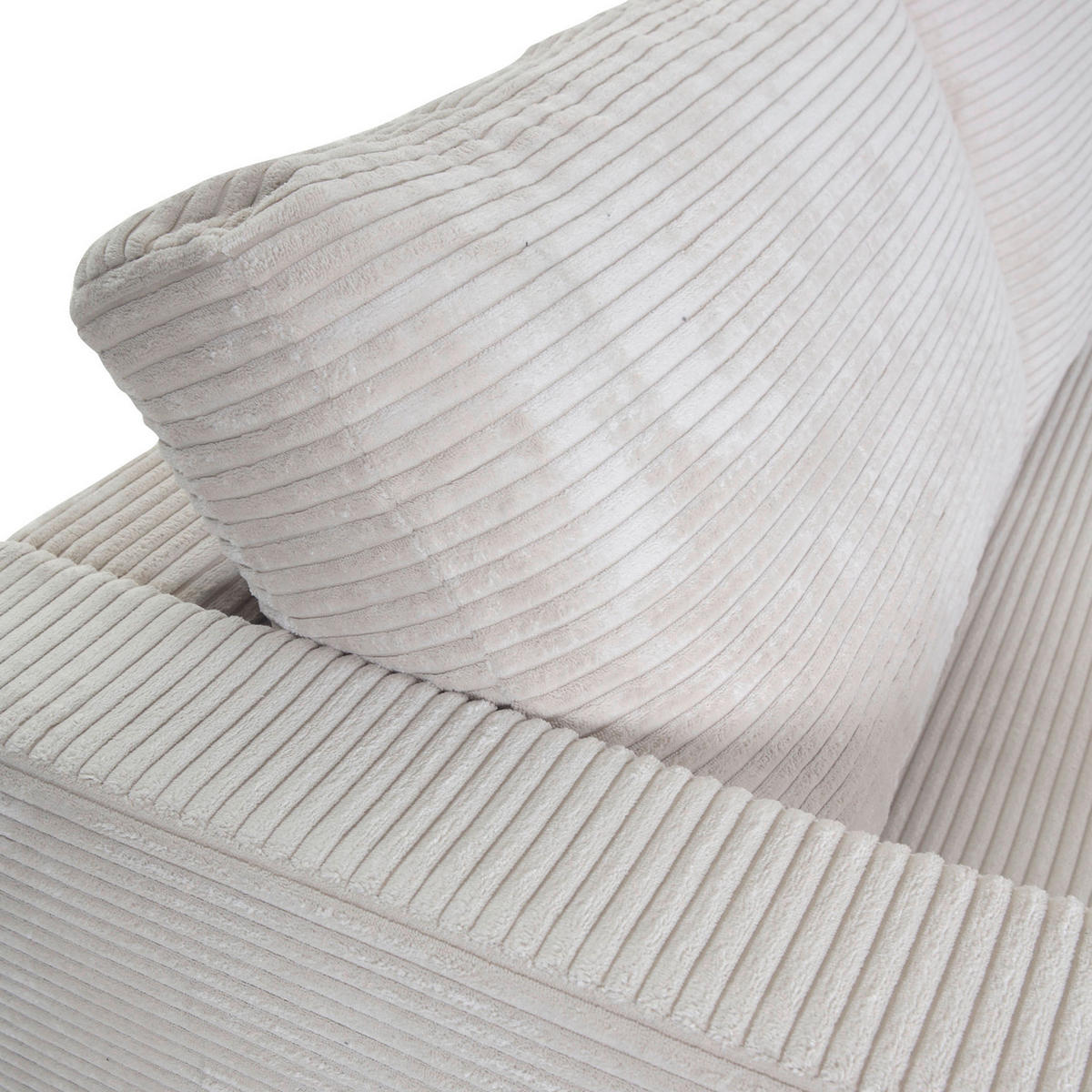 ECKSOFA Beige Cord  - Beige/Schwarz, KONVENTIONELL, Holz/Textil (218/150cm) - Boxxx
