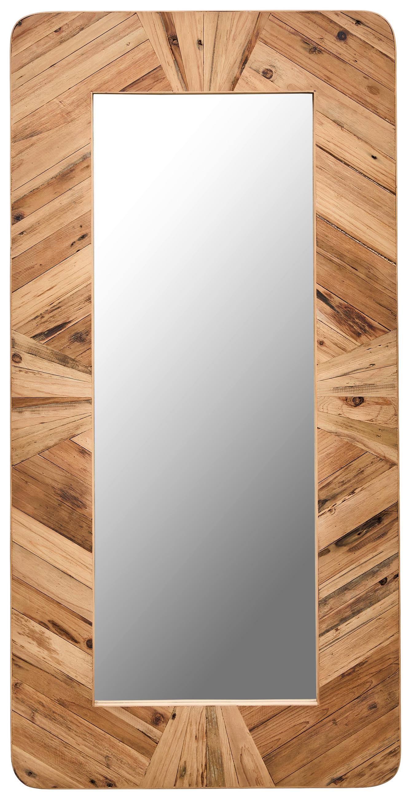 WANDSPIEGEL 61/121,5/4 cm  - Naturfarben, Lifestyle, Glas/Holz (61/121,5/4cm) - Landscape