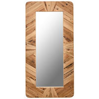 WANDSPIEGEL 61/121,5/4 cm  - Naturfarben, Lifestyle, Glas/Holz (61/121,5/4cm) - Landscape