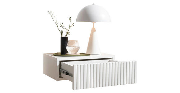 NACHTKÄSTCHEN 42/14/30 cm  in Weiß  - Weiß, MODERN, Holzwerkstoff (42/14/30cm) - Carryhome