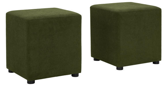 ECKSOFA  in Webstoff Dunkelgrün  - Dunkelgrün/Schwarz, KONVENTIONELL, Holz/Textil (244/283cm) - Carryhome