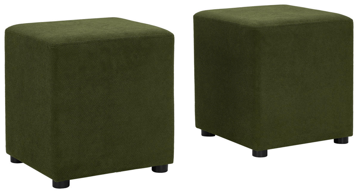 ECKSOFA Dunkelgrün Webstoff  - Dunkelgrün/Schwarz, KONVENTIONELL, Holz/Textil (283/244cm) - Carryhome