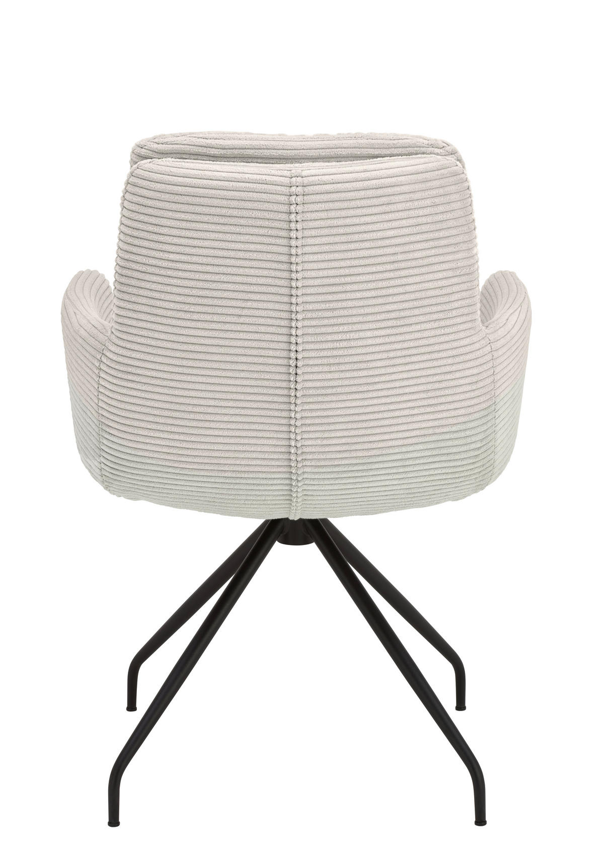 ARMLEHNSTUHL  in Cord  - Schwarz/Grau, Design, Textil/Metall (62/90/68cm) - Lomoco