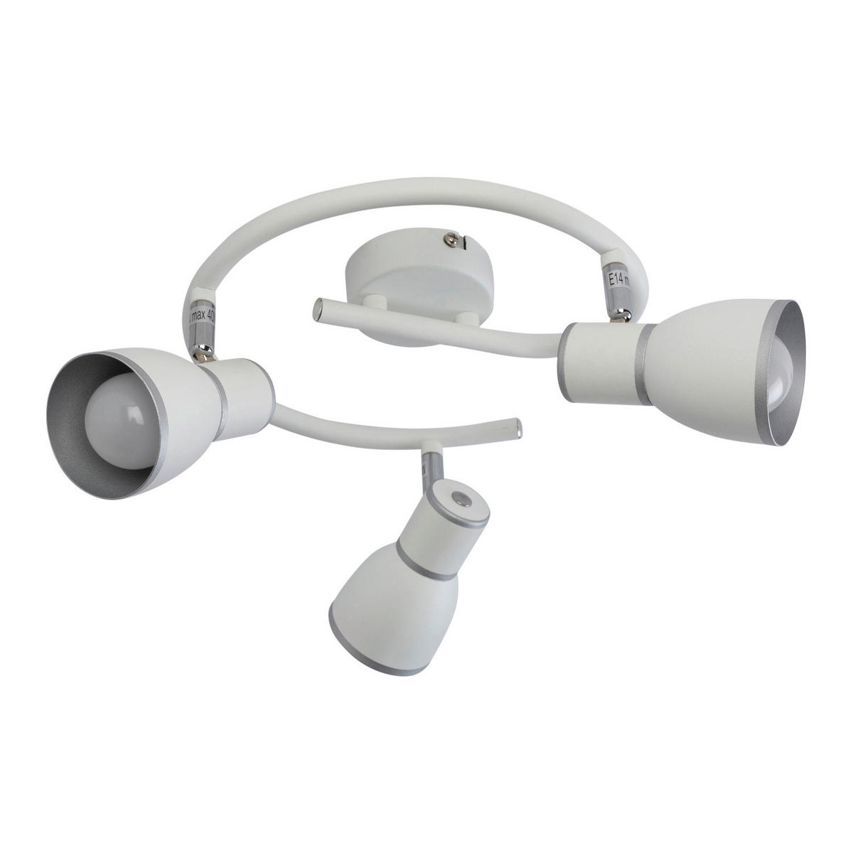 TAKLAMPA Fido 43/43/16 cm  - vit/kromfärg, Klassisk, metall (43/43/16cm)