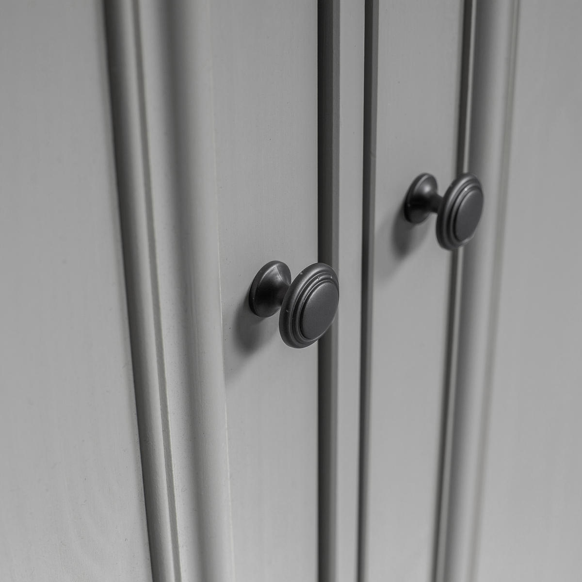 DREHTÜRENSCHRANK 98/190/41 cm,  in Grau, 2-türig  - Schwarz/Grau, Basics, Holz/Metall (98/190/41cm) - MID.YOU