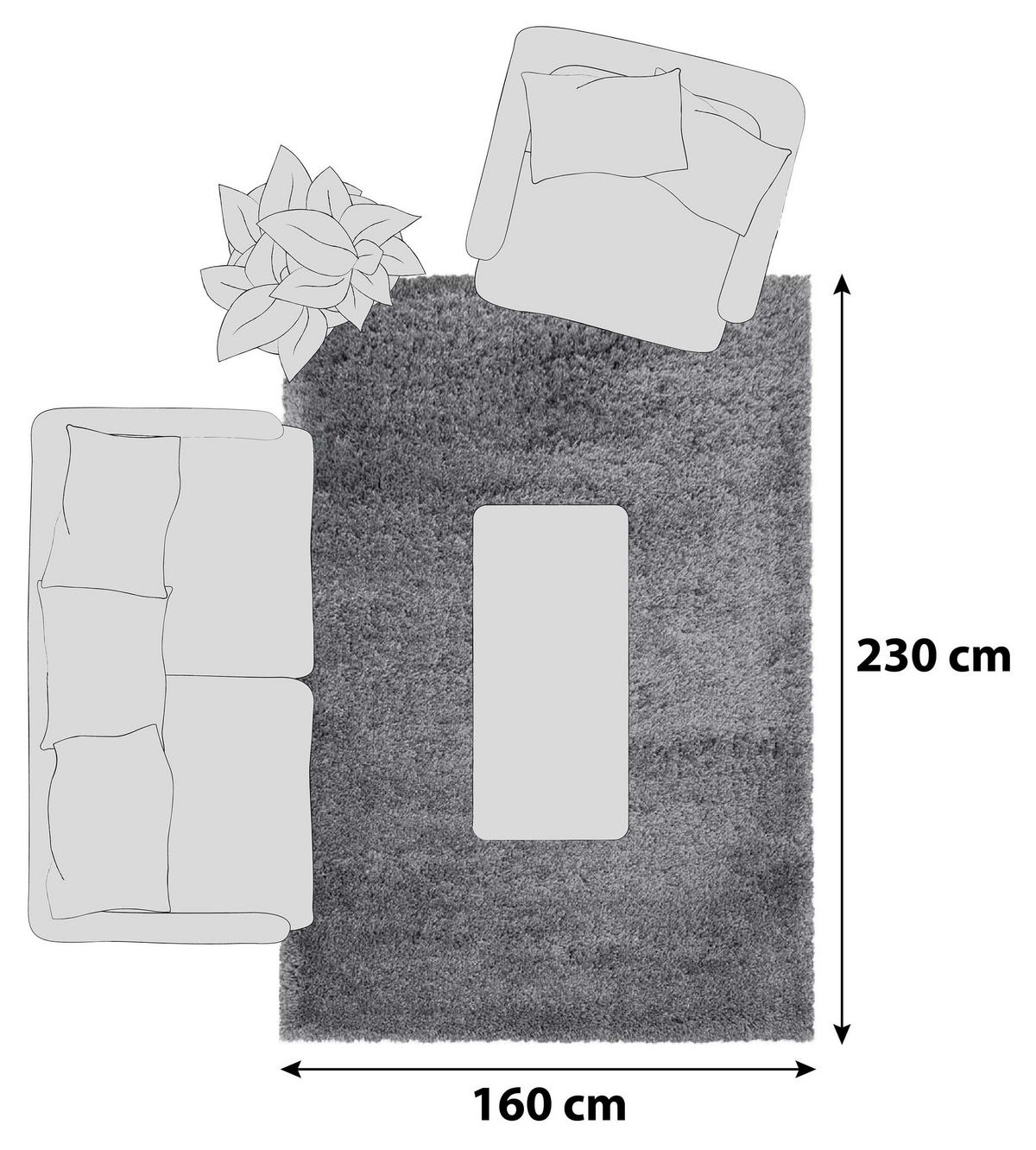 KOBEREC S VYSOKÝM VLASEM, 160 cm světle šedá - světle šedá, Basics, textil (160cm) - Novel