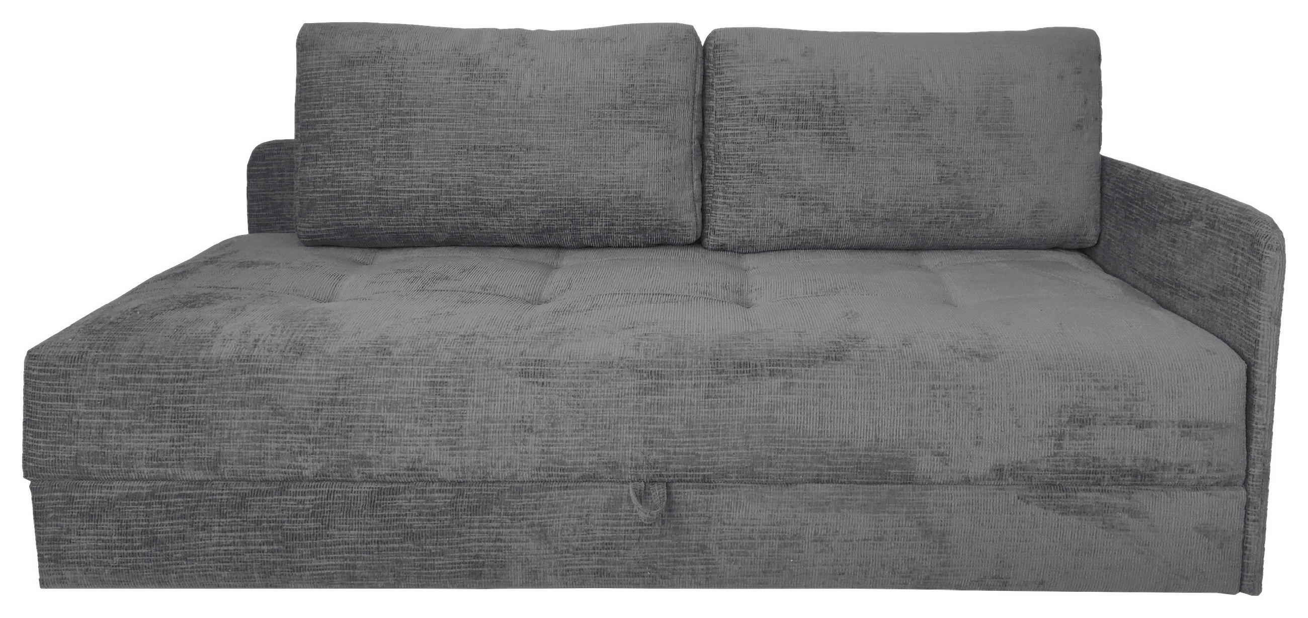LIEGE Velours Grau  - Schwarz/Grau, KONVENTIONELL, Kunststoff/Textil (205/80/125cm) - Xora