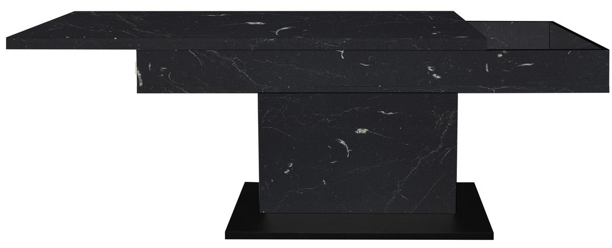 COUCHTISCH Lift Couchtisch rechteckig Schwarz  - Schwarz/Eiche Artisan, Design, Holzwerkstoff/Metall (110/58-77/60cm) - MID.YOU
