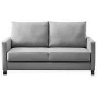 SCHLAFSOFA in Flachgewebe Hellgrau  - Chromfarben/Hellgrau, KONVENTIONELL, Textil/Metall (140/90/95cm) - Bali