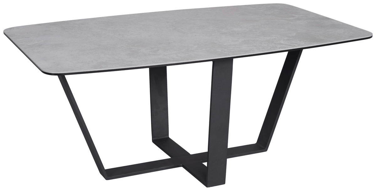 COUCHTISCH ESG 100/60/42 cm rechteckig Grau, Schwarz  - Schwarz/Grau, Design, Glas/Keramik (100/60/42cm) - Novel