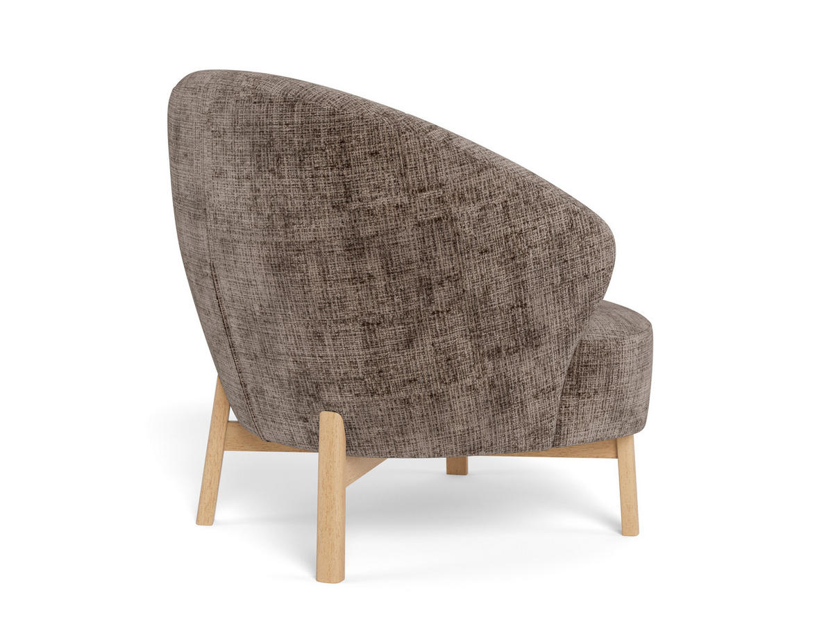 SESSEL in Chenille Braun, Eichefarben  - Eichefarben/Braun, MODERN, Holz/Textil (75,5/78/78cm) - Livetastic