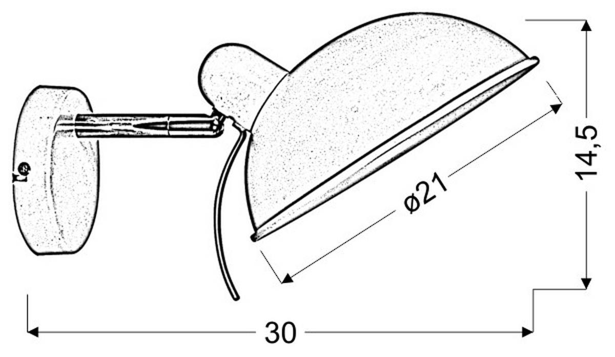WANDLEUCHTE 21/30/14.5 cm   - Weiß, Basics, Metall (21/30/14.5cm)