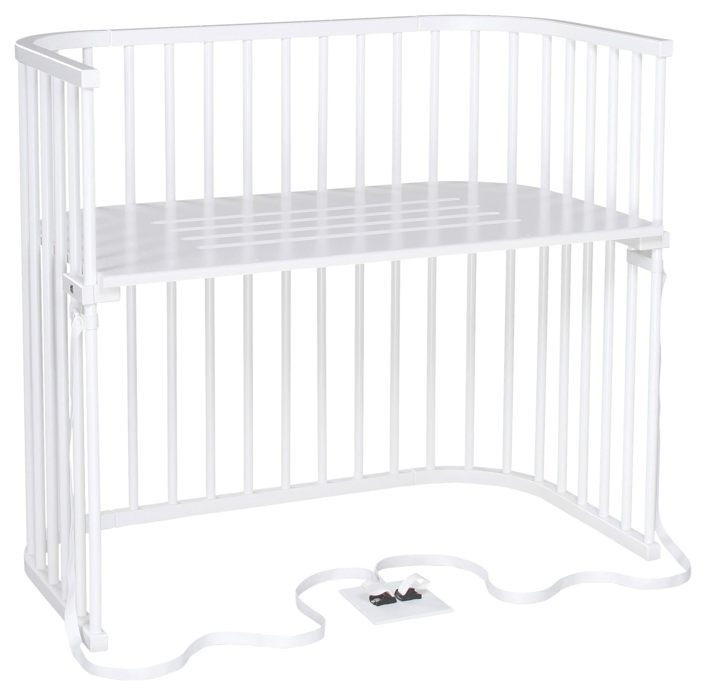 BEISTELLBETT Boxspring XXL  - Weiß, Basics, Holz (112/96,5/62cm) - Babybay