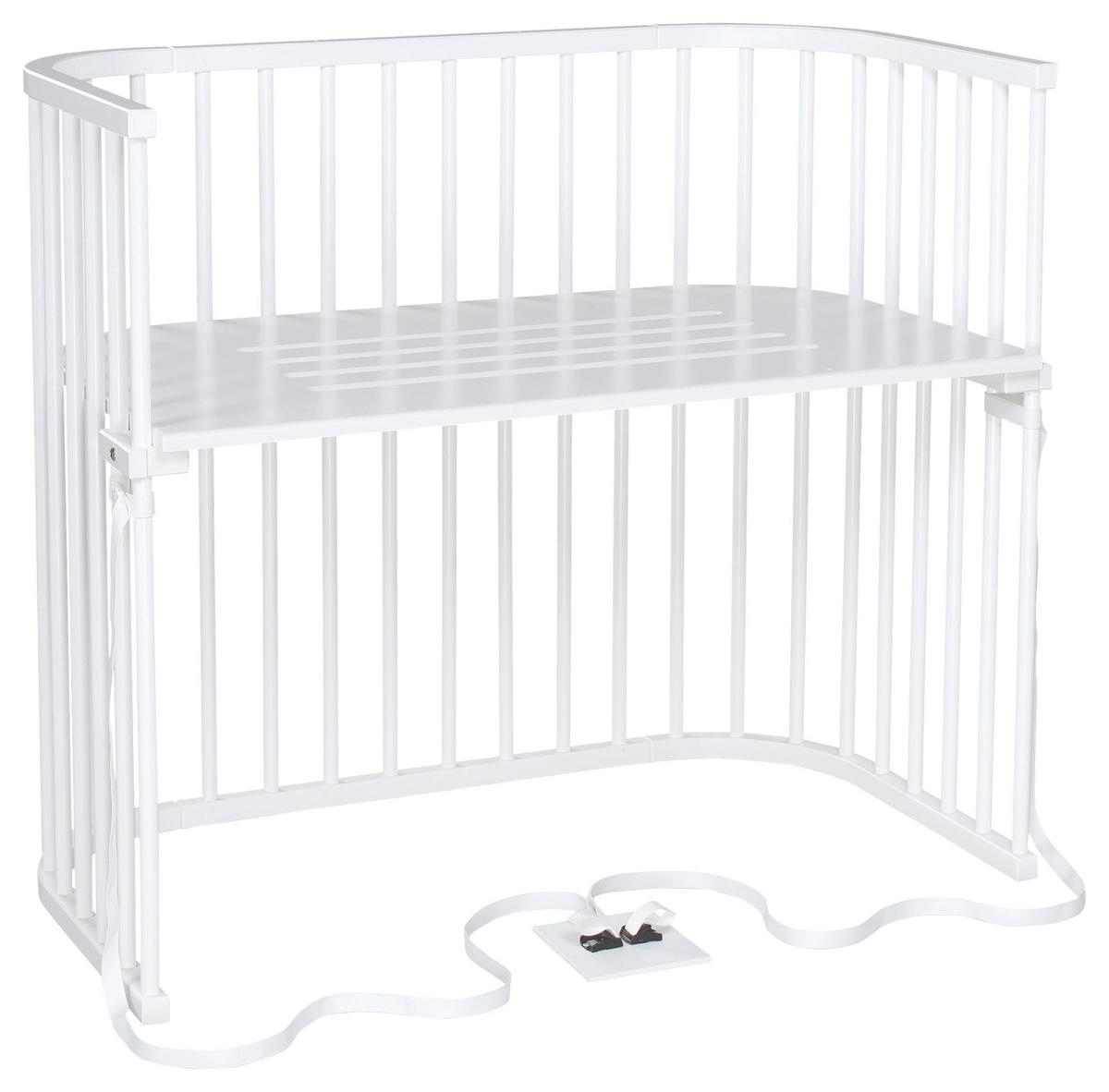 BEISTELLBETT Boxspring XXL   - Weiß, Basics, Holz (112/96,5/62cm) - Babybay